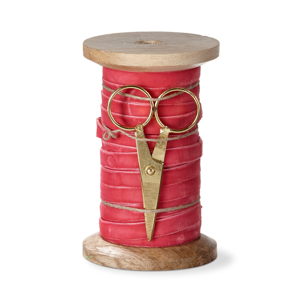 Magenta Velvet Ribbon with Scissor Spool 5 Yards - Everyday Crafting Ribbon for Yarn and Thread Projects